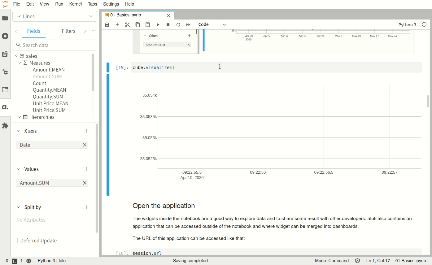 Publish widget in application