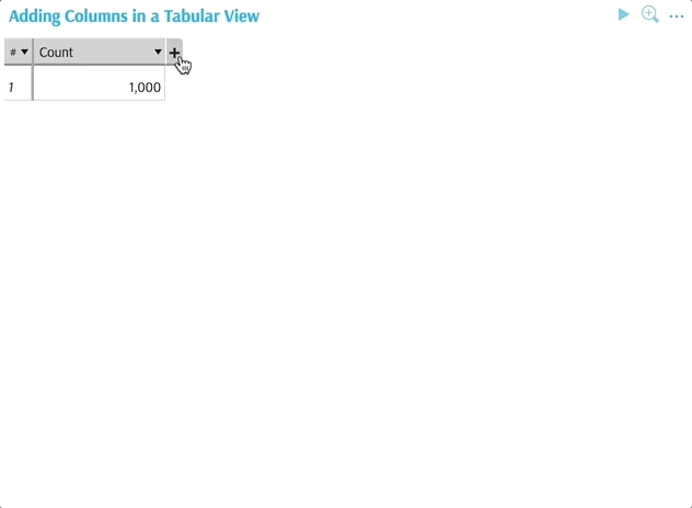 Add Columns to Tabular View