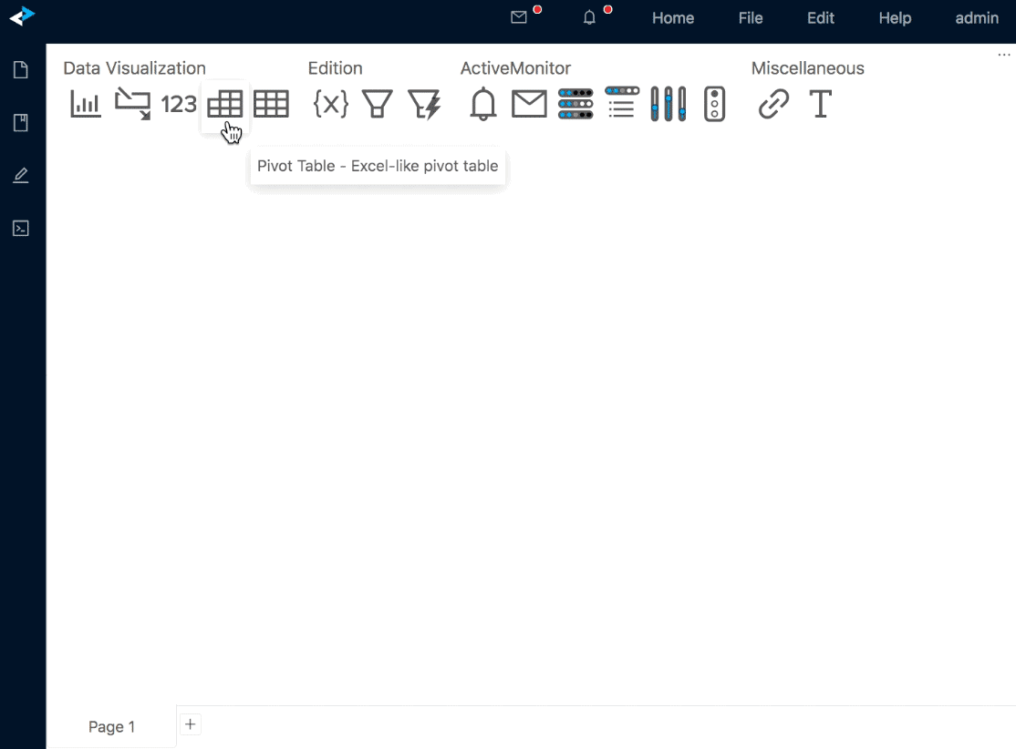 Adding a new pivot table