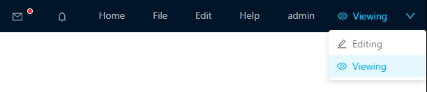 Viewing/Editing toggle