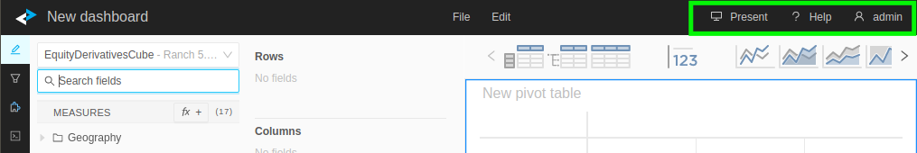 The right application menu
